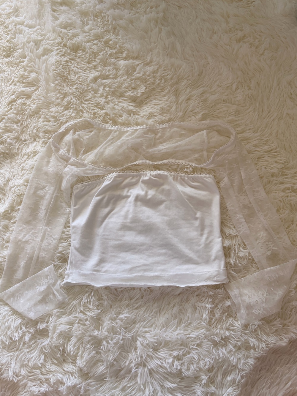 White Lace long sleeve top